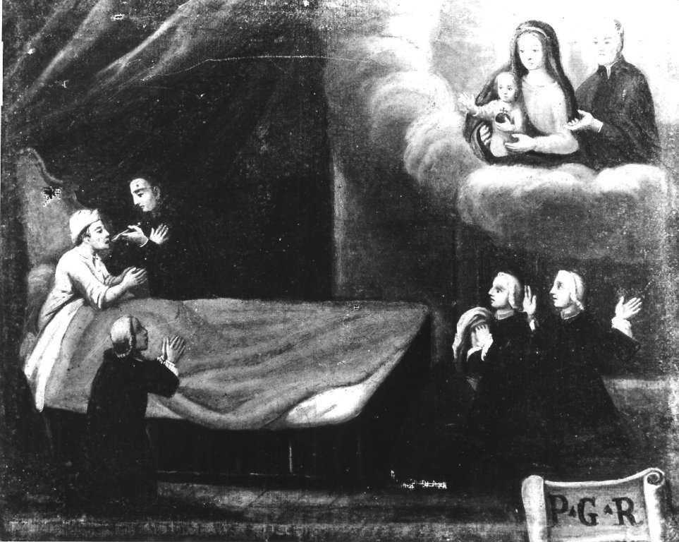 apparizione della Madonna (dipinto) - ambito romano (seconda met&agrave; sec. XV